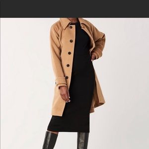 Camel Wool DIANE VON FURSTENBERG Belted Coat coat